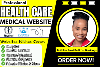 design or redesign health care website for doctors hospital clinics medical care