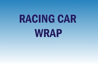 create awesome wraps of racing car, helmet, racing logo, flyer, food truck