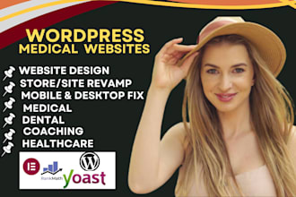 revamp edit wordpress healthcare clinic dental landing page elementor website
