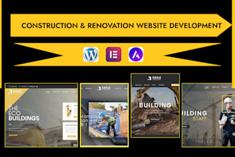 develop construction and renovation websites on elementor pro