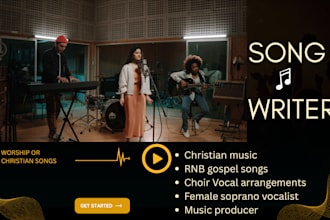 produce or compose your christian music, worship, rap, rock, songwriter