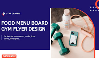 create menu board, DIY TV menu, gym flyer design