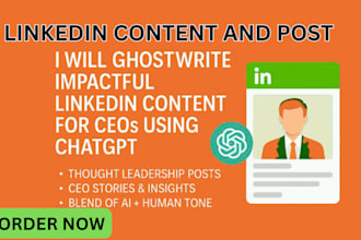 ghostwrite powerful linkedin content for ceos using chatgpt