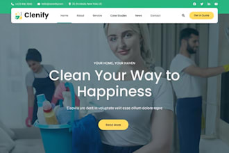 design commercial cleaning website, house cleaning website commercial website