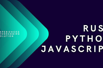 create a rust programming with rust language, javascript and python