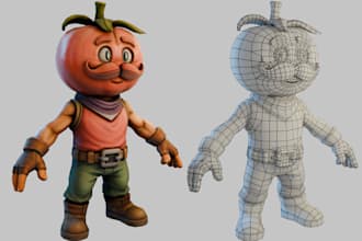 do 3d modeling and texturing characters or props for your game