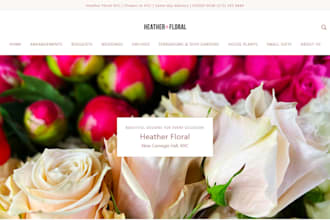 design flower shopify store bouquet florist store dropshipping flower website