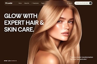 design hair extension website, beauty salon website, massage, gym, spa website