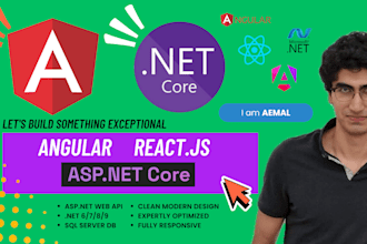 develop your angular, react, asp dotnet core application