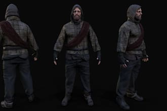 3d realistic character,3d game character,apocalypse,unreal engine5 texture,daz3d
