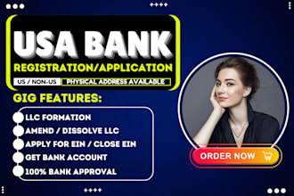 do usa llc bank account creation and company bank
