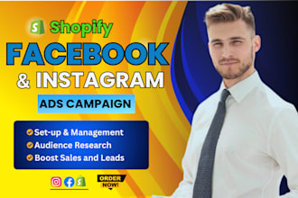 do shopify facebook ads campaign, instagram ads, fb or meta ads manager