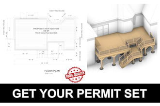 provide deck, pergola, porch or patio permit drawings