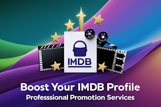 do organic imdb profile promotion, imdb page, movie promotion to active audience