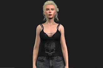 render metahuman character, unreal engine, stylized 3d model,zbrush,high quality