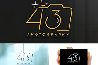 do modern minimalist signature, watermark and photography logo design