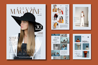 design a professional print ready magazine or product catalog