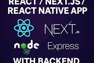 develop react, nextjs with nodejs backend and mongodb