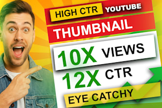 do eye catchy clickbait youtube thumbnails for cash cow