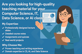 prepare professional teaching material for cs IT ai data science