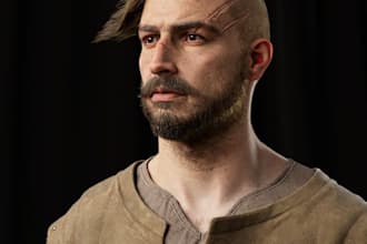 do 3d realistic character design, unreal engine character modeling, c4d model