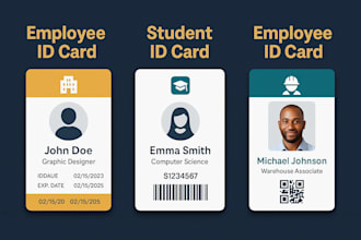 design professional id cards for school, college, and company