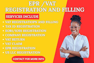 handle epr compliance and vat registration for amazon, shopify, or ecommerce