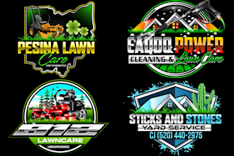 design lawn care landscaping organic agriculture mowing solar logo