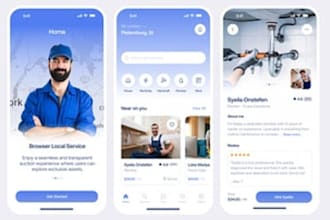 build on demand service provider app,home cleaning and repair app for androidios