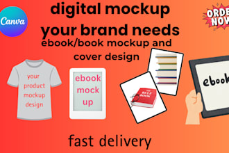 design stunning canva ebook mockup cover lead workbook guide artistic book cover