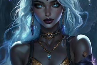 illustrate your ttrpg oc, vtm, fantasy, dnd character art