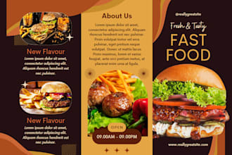 design a professional brochure for your restaurant