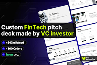 create a custom fintech pitch deck that is made by a venture capital investor