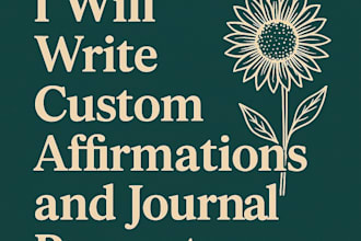 write intentional journal prompts and affirmations for your brand or personal