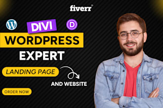 design a custom responsive wordpress website with divi theme