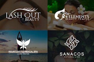 design natural spa yoga wellness health massage skincare logo for you