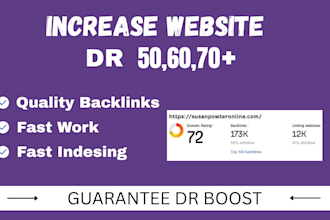 boost increase ahrefs DR domain rating 70 using high authority seo backlinks