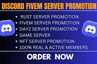 promote discord server, discord mass dm, fivem promo, rust server, dayz ,robloz