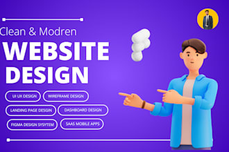 design uiux website mockups, wireframes, and saas landing pages in figma