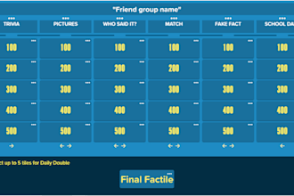 create a custom trivia game about your friend group