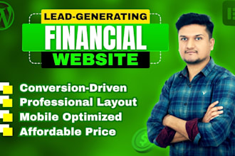 build a financial website for advisors, tax experts, or investment services