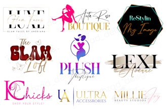 do luxury fashion clothing boutique and beauty logo design