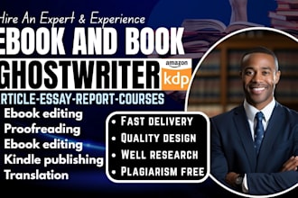 write, translate and publish your book ebook, article and essay as a ghostwriter