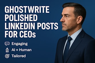 ghostwrite polished linkedin posts for ceos using gpt and human content editing