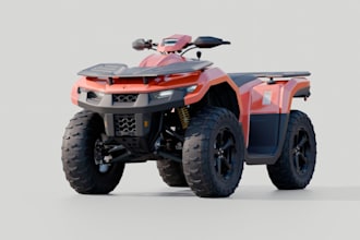 craft high detail generic atv bike model, for commercial and personal project