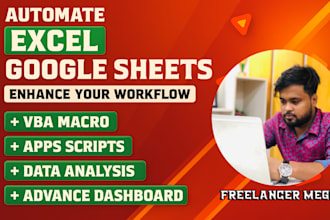 be your excel and google sheets automation specialist