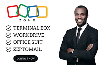 set up and integrate zoho workdrive, office suite, zeptomail, and more