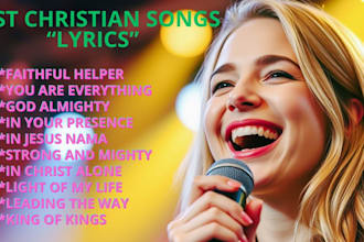 write and sing a heartfelt gospel song with female vocals