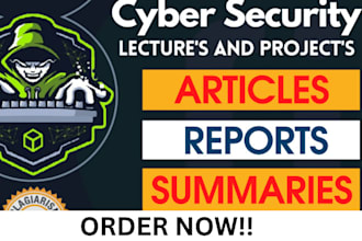 do cyber security report, ebook, project, powerpoint presentation design, news