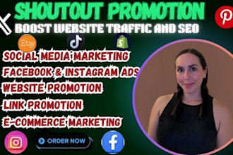 shoutout promotion share website link to 110m usauk twiter ig fb tiktok audience